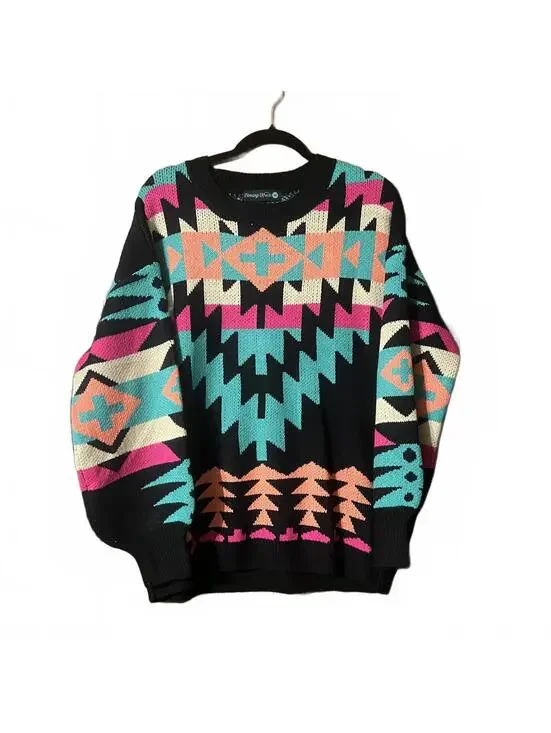 Sterling Kreek Medium Southwestern Patterned Sweater Medium - Picture 1 of 3